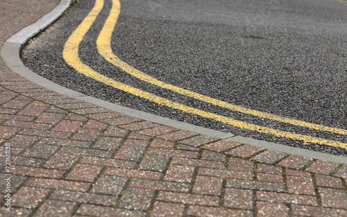 footpath pavement sidewalk with traffic sign © Voyagerix