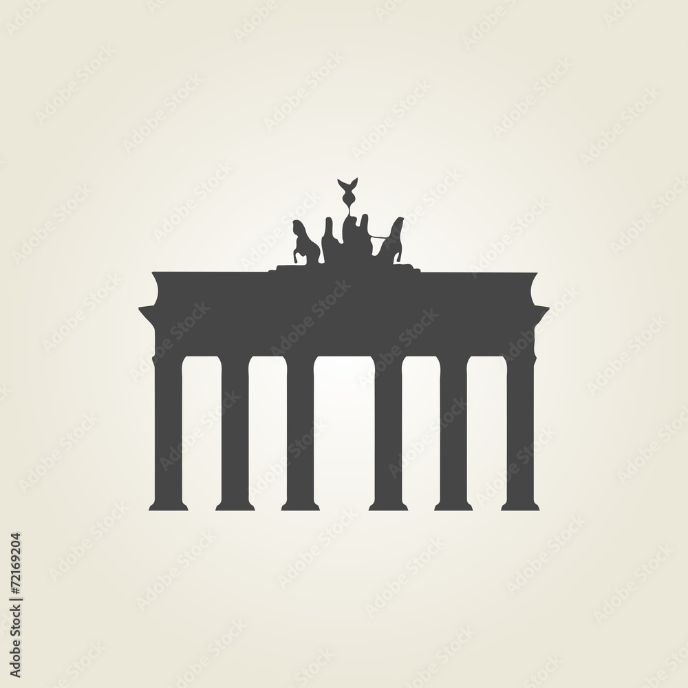 Obraz premium Kleines Brandenburger Tor Berlin | Grau / Schwarz - IV / IV