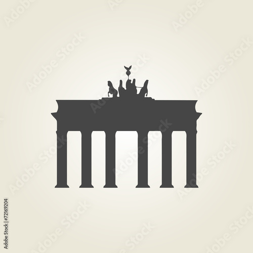 Kleines Brandenburger Tor Berlin | Grau / Schwarz - IV / IV