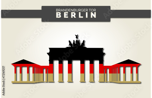 Großes Brandenburger Tor Berlin | Schwarz Rot Gold - III / IV