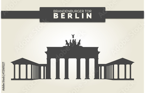 Großes Brandenburger Tor Berlin | Grau / Schwarz - IV / IV