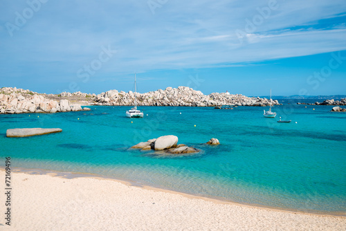Fototapeta Naklejka Na Ścianę i Meble -  Cala Acciarino the most  beautiful beach on Lavezzi Island,Corse