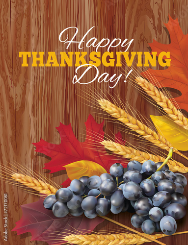Happy Thanksgiving background. Vector