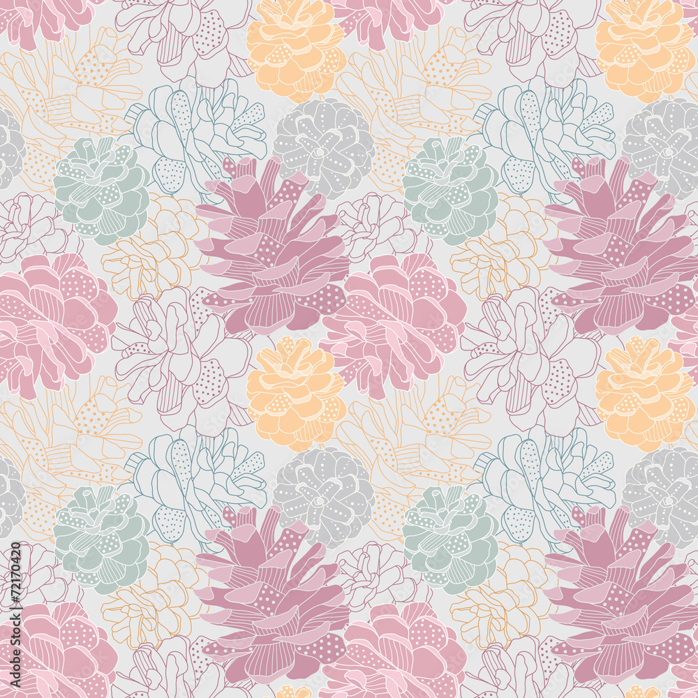 Seamless vector pattern with cones