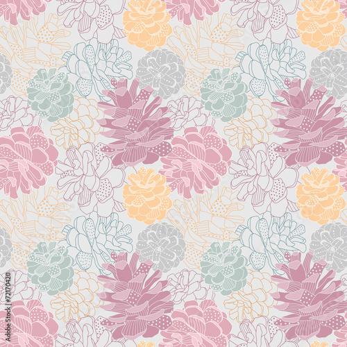 Seamless vector pattern with cones
