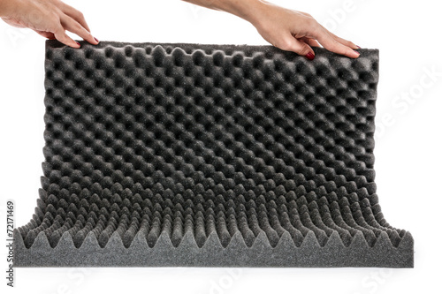 Noise isolating protective and shock isolated on white backgroun