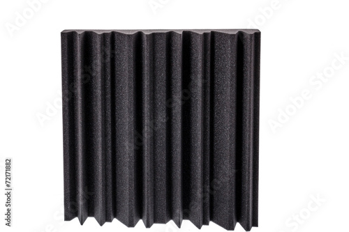 piece of microfiber foam insulation for noise in the corners of