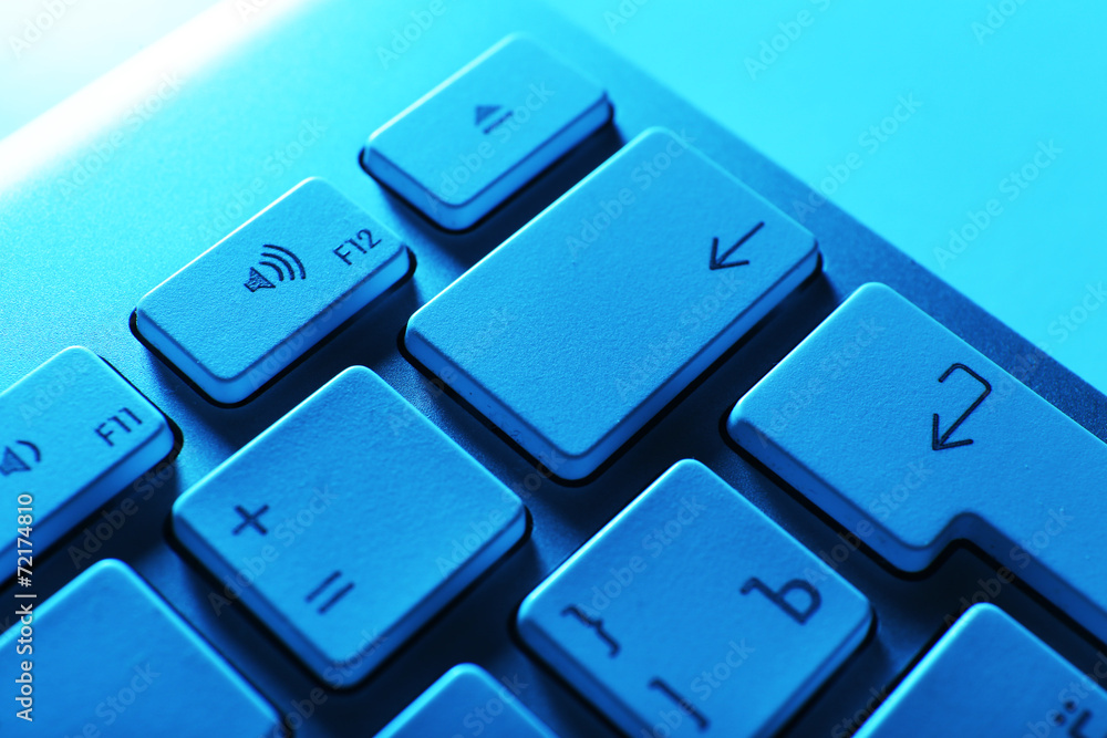 Close up of keyboard of modern laptop Close up of keyboard of modern laptop
