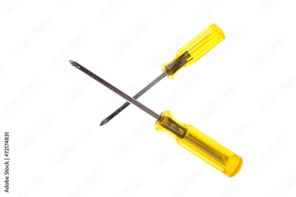 screwdriver tool isolated on white background screwdriver tool isolated on white background