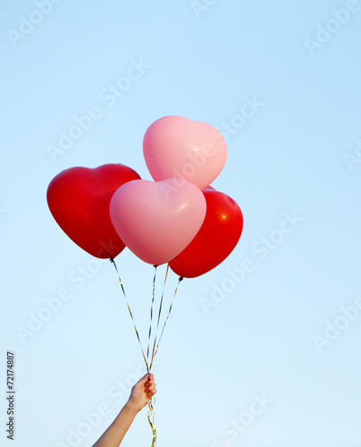 Love Heart Balloons On Sky Background Stock Photo Adobe Stock Love Heart Balloons On Sky Background Stock Photo Adobe Stock