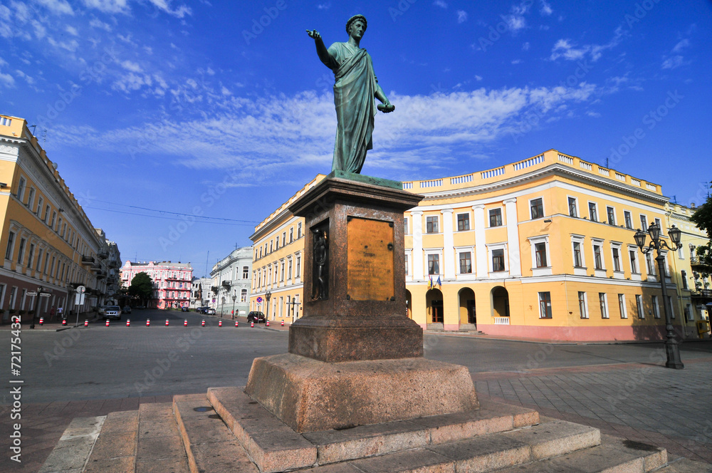 Odessa, Ukraine. Statue of Duke Richelieu