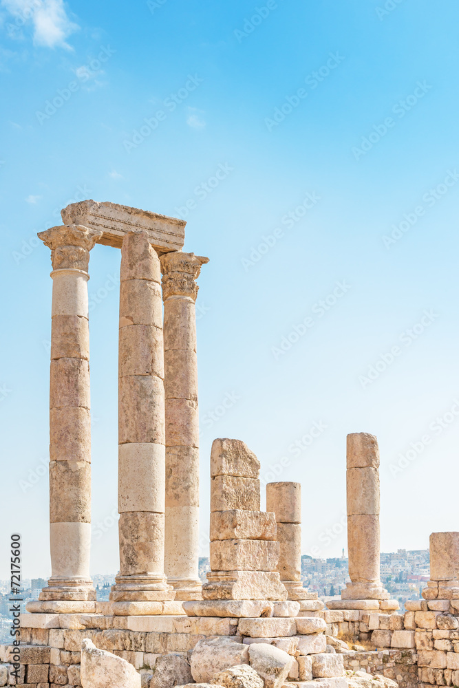 The Temple of Hercules on in Jabal al-Qal'a, Jordan