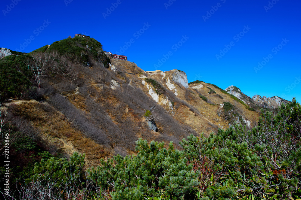 autumn japan alps scenery