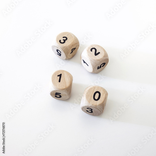 Dice Cube with number element design