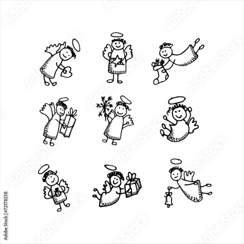 Skizze Weihnachtsengel
