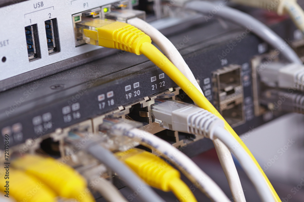 network cables connected to switch network cables connected to switch