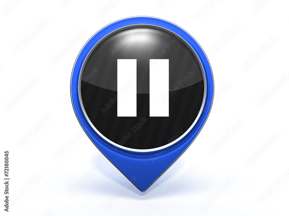 pause pointer icon on white background pause pointer icon on white background