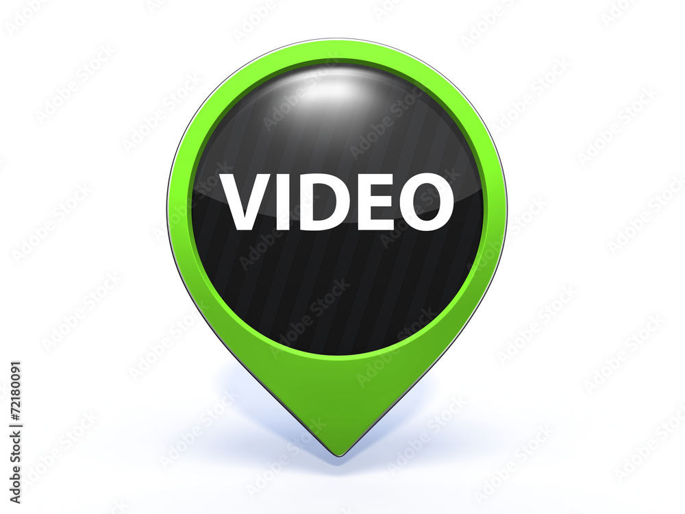 video pointer icon on white background video pointer icon on white background