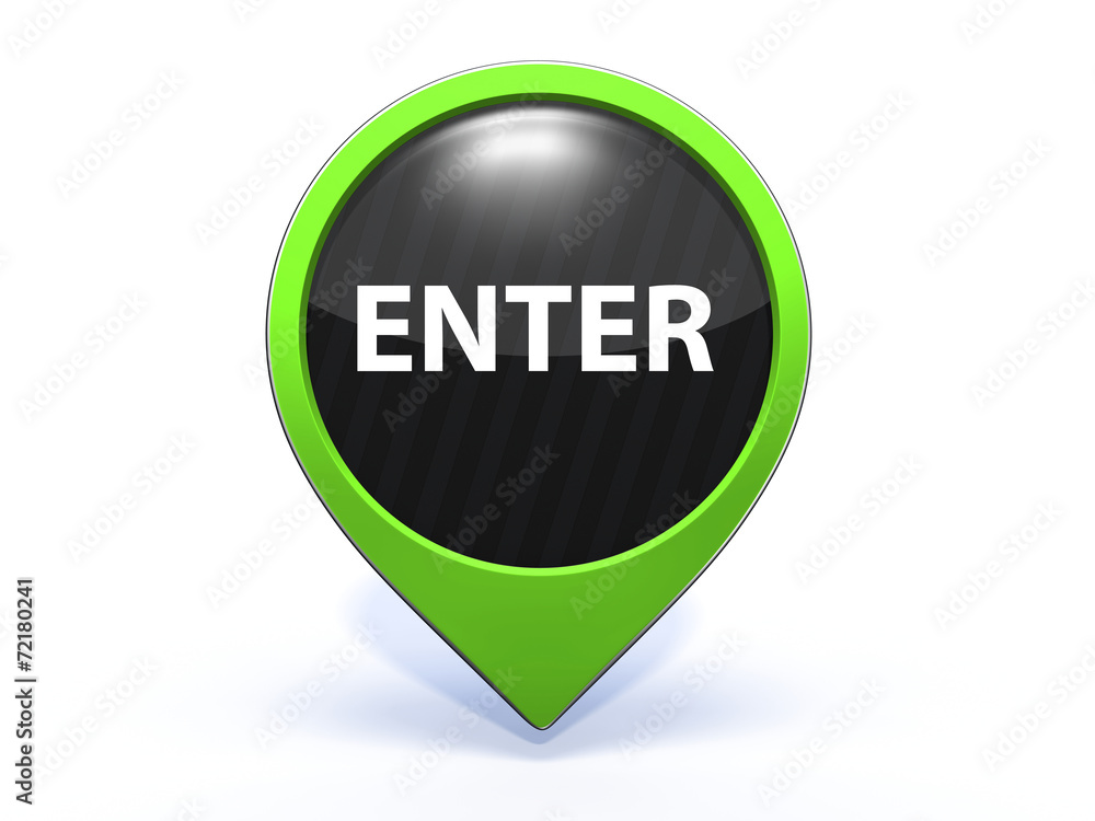 enter pointer icon on white background