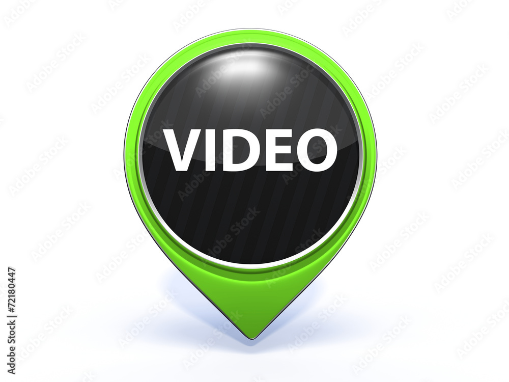 video pointer icon on white background video pointer icon on white background