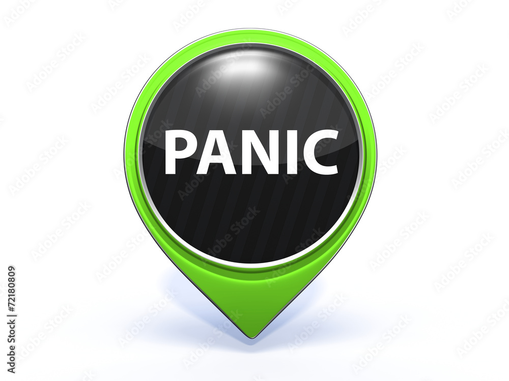 panic pointer icon on white background panic pointer icon on white background