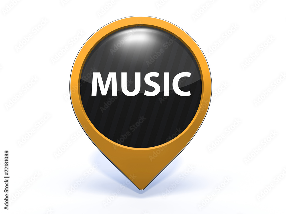 music pointer icon on white background music pointer icon on white background