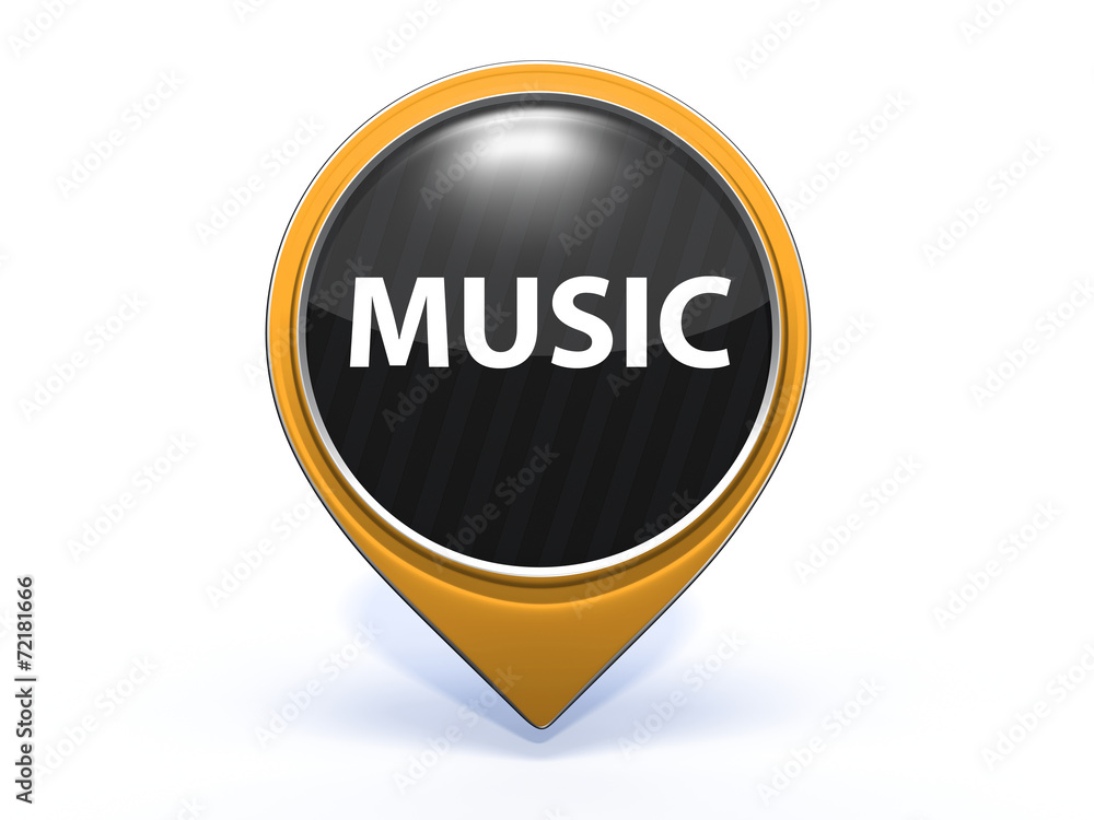 music pointer icon on white background music pointer icon on white background