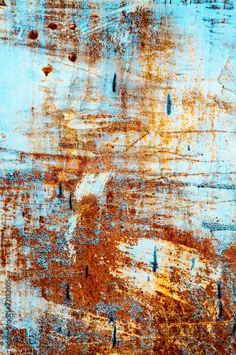 Old rusty blue wall