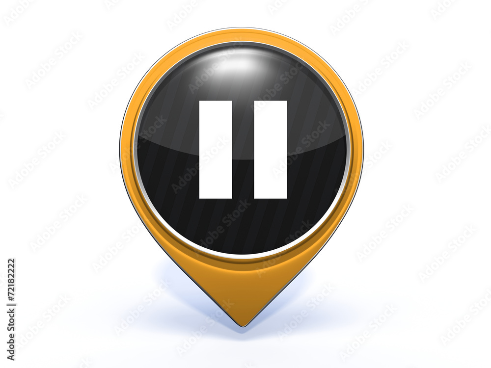 pause pointer icon on white background pause pointer icon on white background