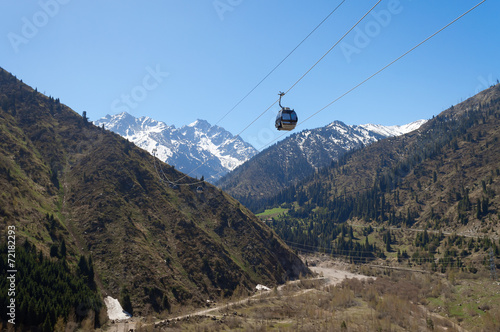 Zaiilisky Alatau mountain. Shymbulak ski resort. photo