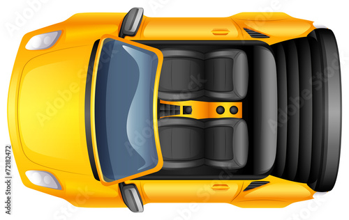 A yellow sportscar