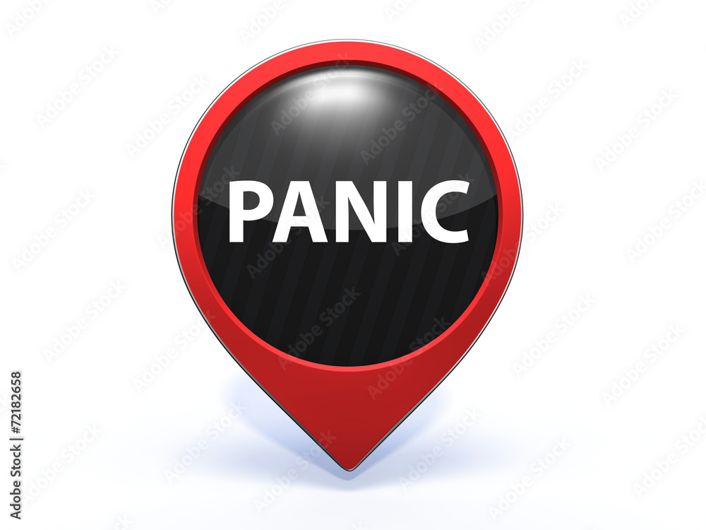 panic pointer icon on white background panic pointer icon on white background