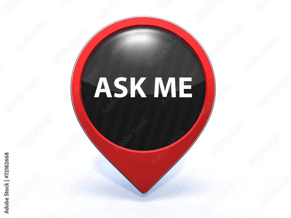 ask me pointer icon on white background ask me pointer icon on white background