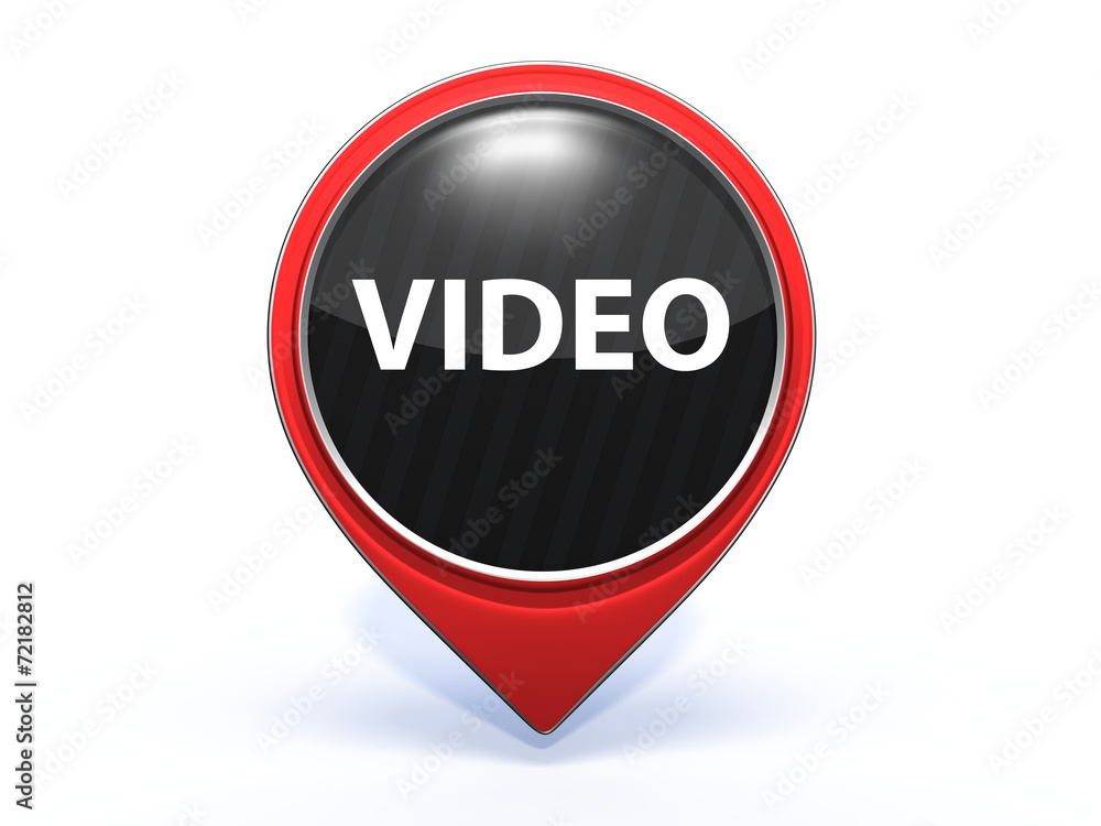 video pointer icon on white background video pointer icon on white background