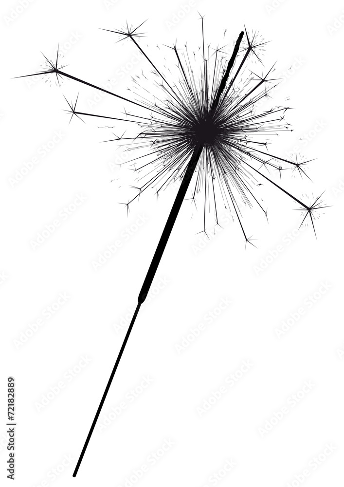 Wunderkerze, Funken, Silhouette, Sterne, sparkling, starkler