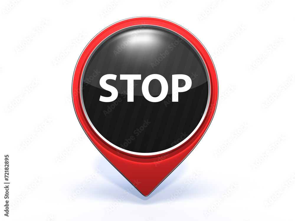 stop pointer icon on white background stop pointer icon on white background