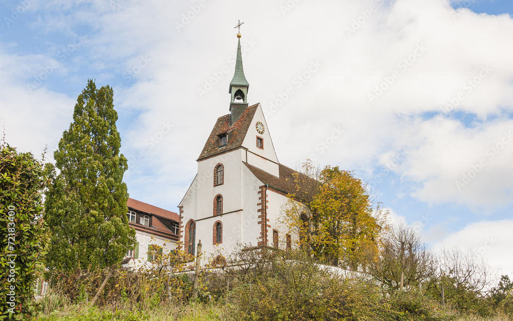Basel, Riehen, Sankt Chrischona, Kirche, Herbst, Schweiz