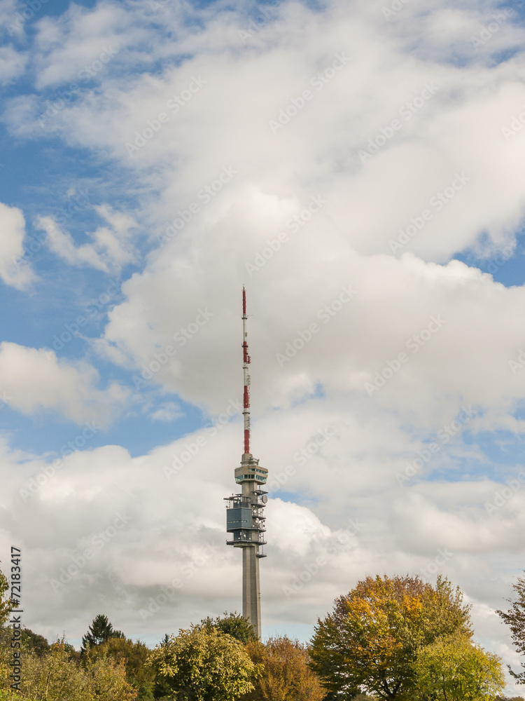 Obraz premium Basel, Chrischona, Fernsehturm, Turm, Herbst, Schweiz