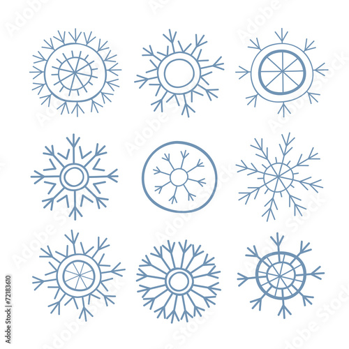Snowflakes. Winter pattern.