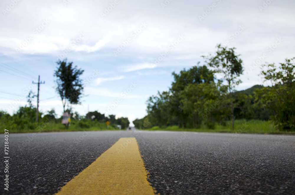 Road in countryside low angle with blurred background Road in countryside low angle with blurred background