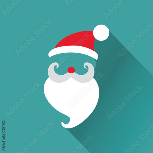 Christmas Retro Santa Card - in vector