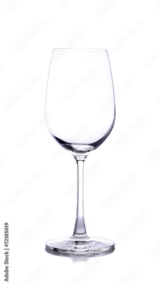 Empty wine glass. isolated on a white background Empty wine glass. isolated on a white background