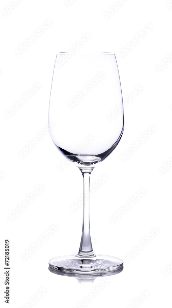 Empty wine glass. isolated on a white background