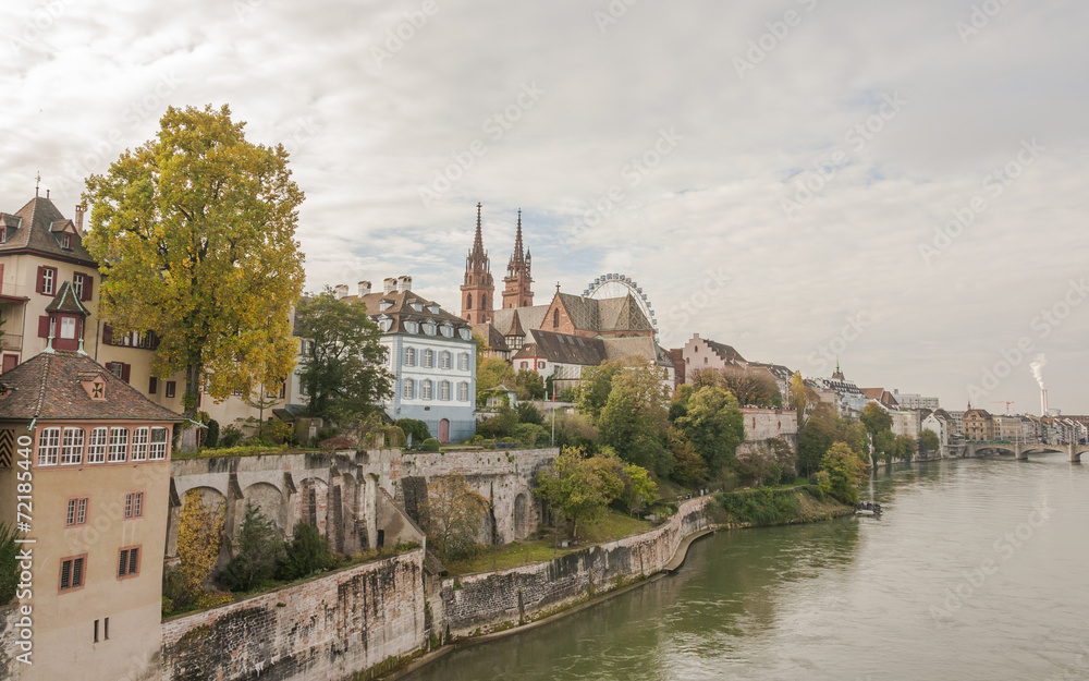 Basel, historische Altstadt, Münster, Pfalz, Herbst, Schweiz