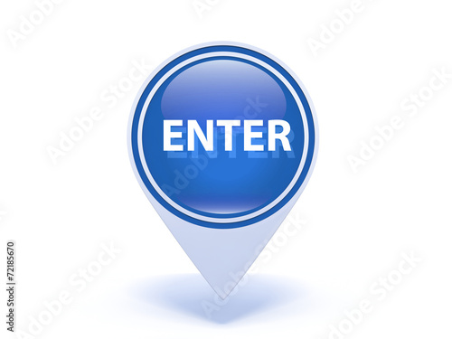 enter pointer icon on white background