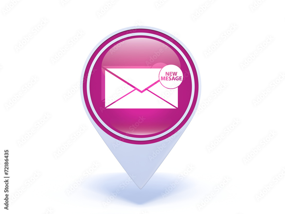 new mesage pointer icon on white background new mesage pointer icon on white background