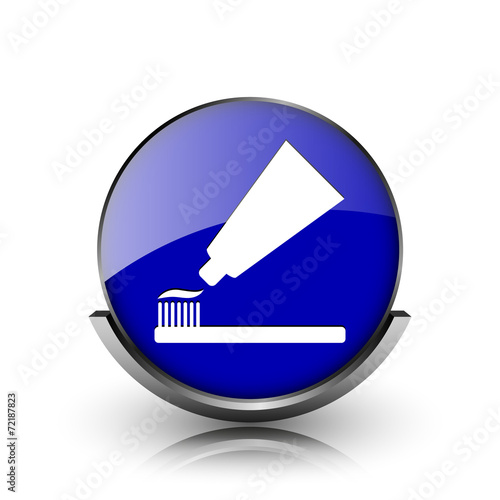 Tooth paste and brush icon