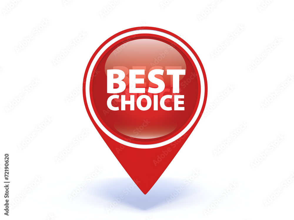 Best choice pointer icon on white background Best choice pointer icon on white background