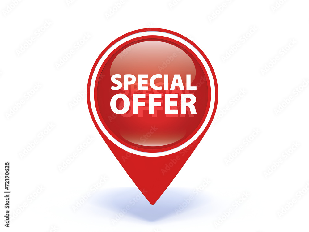 Special offer pointer icon on white background Special offer pointer icon on white background