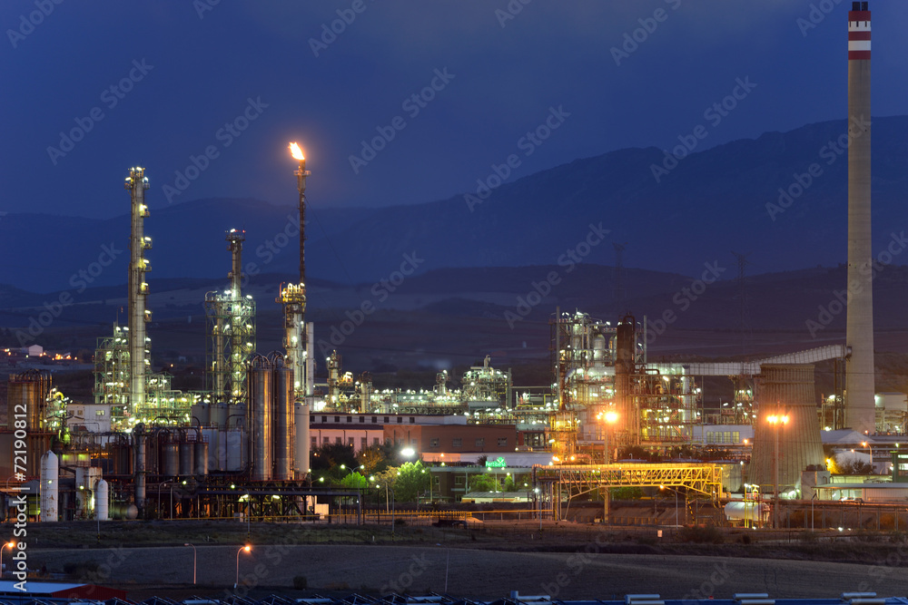 Petrochemical complex in Puertollano, Ciudad Real, Spain.